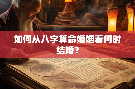 如何从八字算命婚姻看何时结婚？