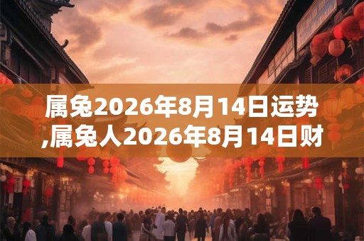 属兔2026年8月14日运势,属兔人2026年8月14日财运,生肖兔2026年8月14日运势