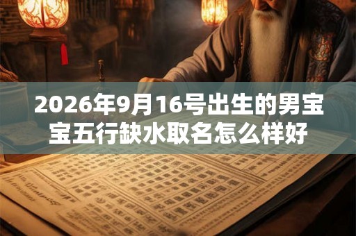 2026年9月16号出生的男宝宝五行缺水取名怎么样好
