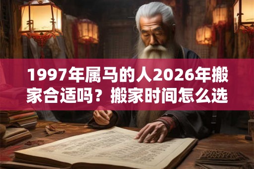 1997年属马的人2026年搬家合适吗？搬家时间怎么选？