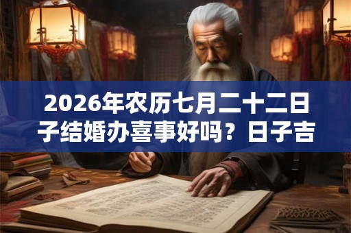 2026年农历七月二十二日子结婚办喜事好吗?日子吉利吗? 2026年农历七月二十二日子结婚办喜事好吗?日子吉利吗?
