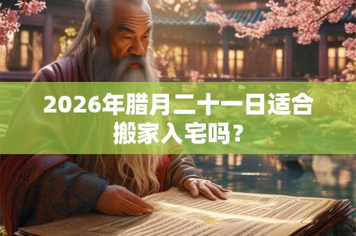 2026年腊月二十一日适合搬家入宅吗？