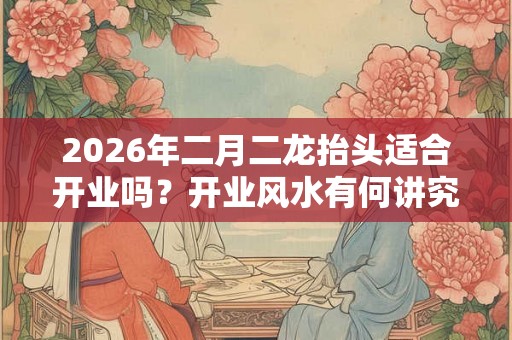 2026年二月二龙抬头适合开业吗?开业风水有何讲究? 2026年二月二龙抬头适合开业吗?开业风水有何讲究?