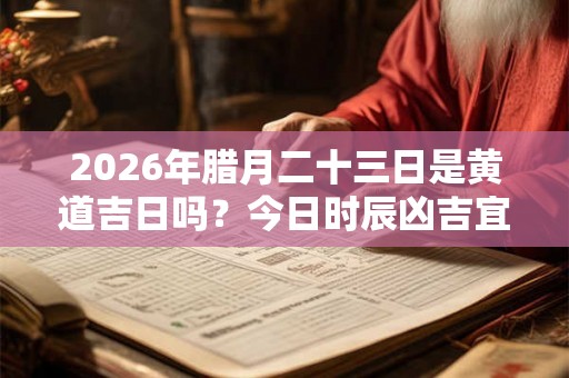 2026年腊月二十三日是黄道吉日吗？今日时辰凶吉宜忌
