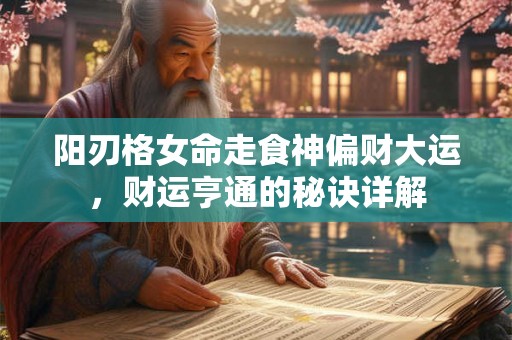 阳刃格女命走食神偏财大运，财运亨通的秘诀详解