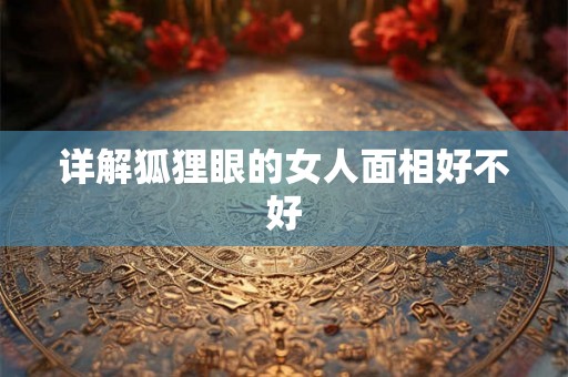 详解狐狸眼的女人面相好不好