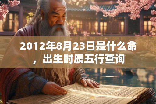 2012年8月23日是什么命，出生时辰五行查询