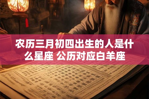 农历三月初四出生的人是什么星座 公历对应白羊座