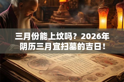 三月份能上坟吗？2026年阴历三月宜扫墓的吉日！