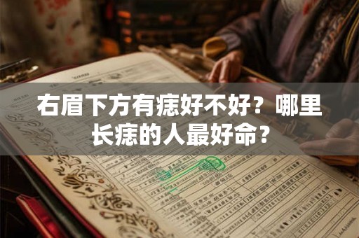右眉下方有痣好不好？哪里长痣的人最好命？