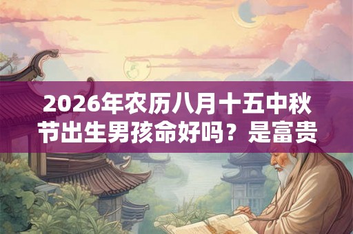 2026年农历八月十五中秋节出生男孩命好吗？是富贵命吗？