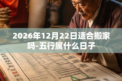 2026年12月22日适合搬家吗-五行属什么日子