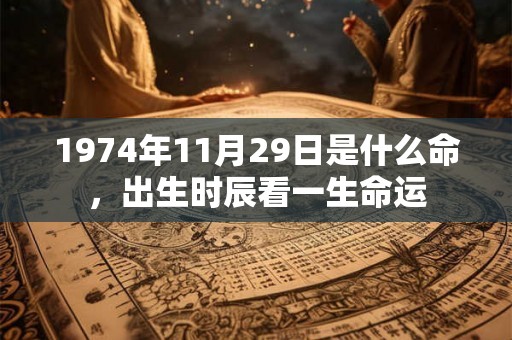 1974年11月29日是什么命，出生时辰看一生命运