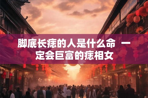 脚底长痣的人是什么命  一定会巨富的痣相女