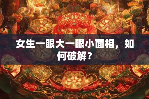女生一眼大一眼小面相,如何破解? 女生一眼大一眼小面相,如何破解?