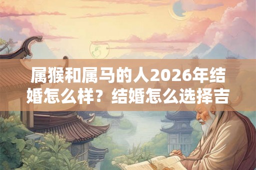 属猴和属马的人2026年结婚怎么样？结婚怎么选择吉日？