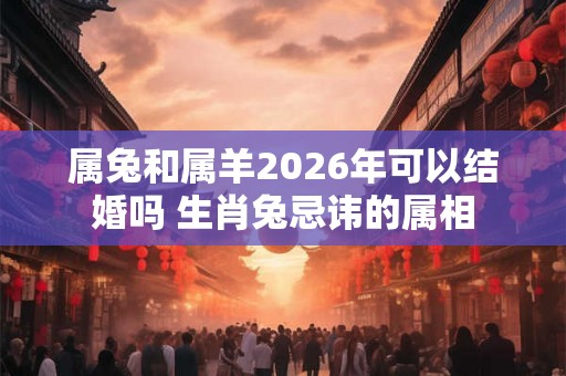 属兔和属羊2026年可以结婚吗 生肖兔忌讳的属相 属兔和属羊2026年可以结婚吗 生肖兔忌讳的属相
