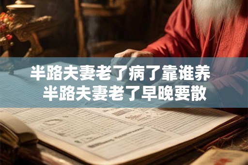 半路夫妻老了病了靠谁养  半路夫妻老了早晚要散