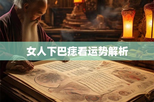 女人下巴痣看运势解析