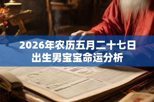 2026年农历五月二十七日出生男宝宝命运分析