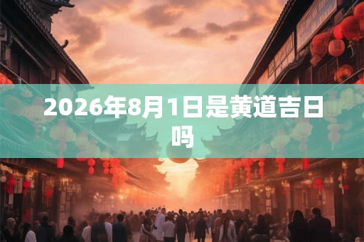 2026年8月1日是黄道吉日吗 2026年8月1日是黄道吉日吗