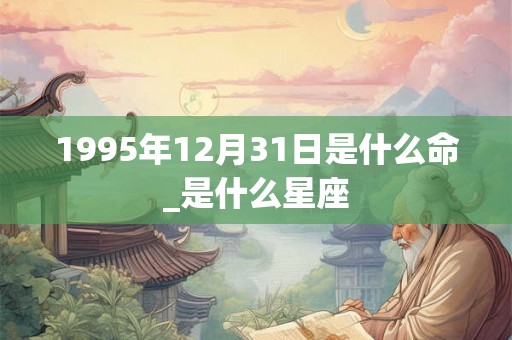 1995年12月31日是什么命_是什么星座