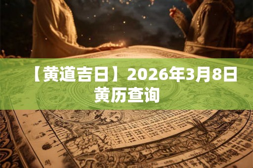 【黄道吉日】2026年3月8日黄历查询
