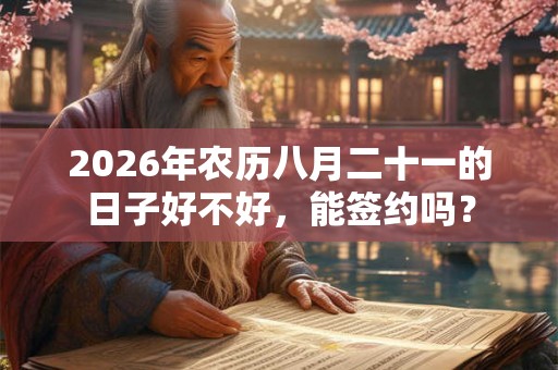 2026年农历八月二十一的日子好不好，能签约吗？