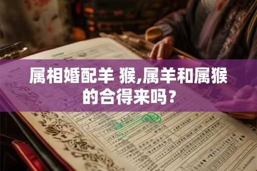 属相婚配羊 猴,属羊和属猴的合得来吗？