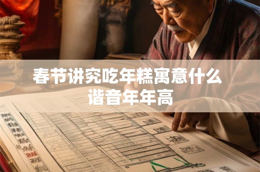 春节讲究吃年糕寓意什么 谐音年年高