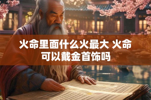 火命里面什么火最大 火命可以戴金首饰吗 火命里面什么火最大 火命可以戴金首饰吗