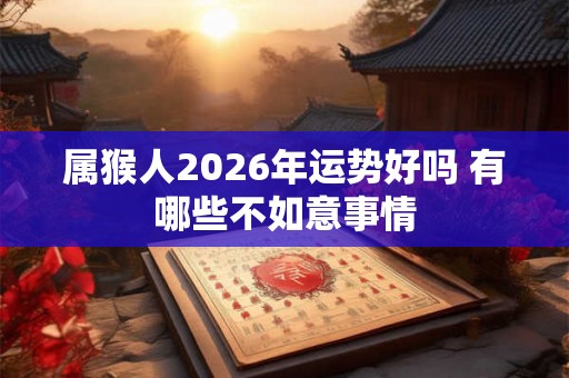 属猴人2026年运势好吗 有哪些不如意事情