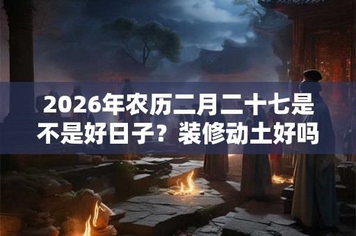 2026年农历二月二十七是不是好日子?装修动土好吗? 2026年农历二月二十七是不是好日子?装修动土好吗?