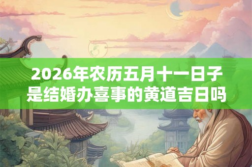 2026年农历五月十一日子是结婚办喜事的黄道吉日吗？