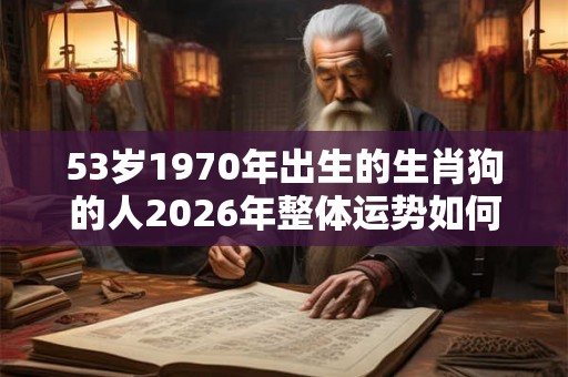 53岁1970年出生的生肖狗的人2026年整体运势如何? 53岁1970年出生的生肖狗的人2026年整体运势如何?