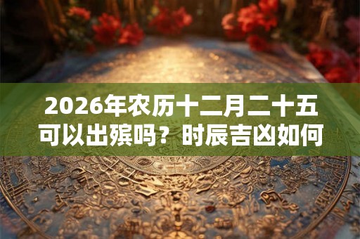 2026年农历十二月二十五可以出殡吗？时辰吉凶如何？