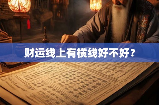 财运线上有横线好不好？