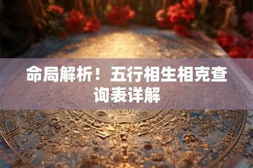 命局解析！五行相生相克查询表详解
