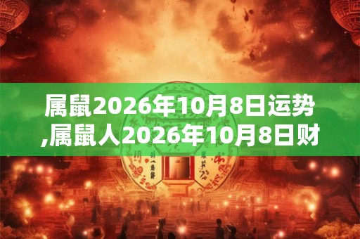 属鼠2026年10月8日运势,属鼠人2026年10月8日财运,生肖鼠2026年10月8日运势 属鼠2026年10月8日运势,属鼠人2026年10月8日财运,生肖鼠2026年10月8日运势