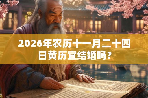 2026年农历十一月二十四日黄历宜结婚吗？