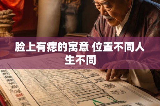 脸上有痣的寓意 位置不同人生不同