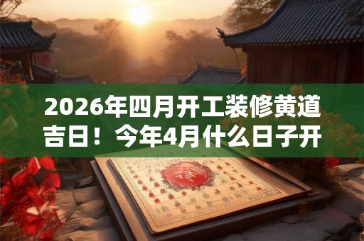 2026年四月开工装修黄道吉日!今年4月什么日子开工吉利 2026年四月开工装修黄道吉日!今年4月什么日子开工吉利