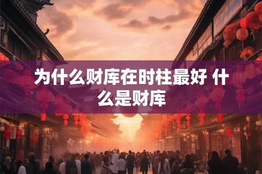 为什么财库在时柱最好 什么是财库