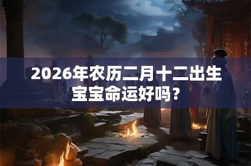 2026年农历二月十二出生宝宝命运好吗？
