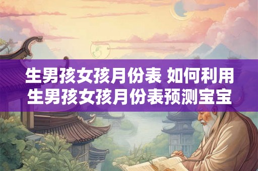 生男孩女孩月份表 如何利用生男孩女孩月份表预测宝宝的性别 生男孩女孩月份表 如何利用生男孩女孩月份表预测宝宝的性别