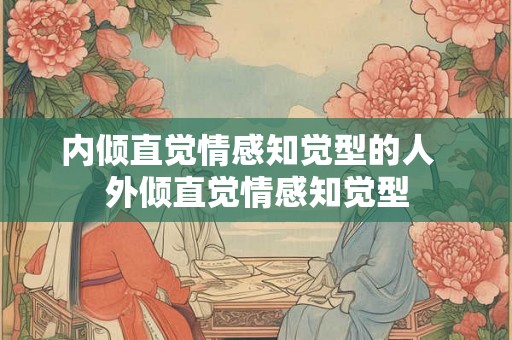内倾直觉情感知觉型的人  外倾直觉情感知觉型