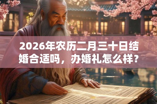 2026年农历二月三十日结婚合适吗，办婚礼怎么样？