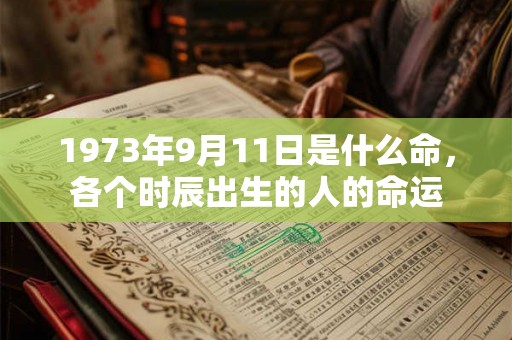 1973年9月11日是什么命，各个时辰出生的人的命运