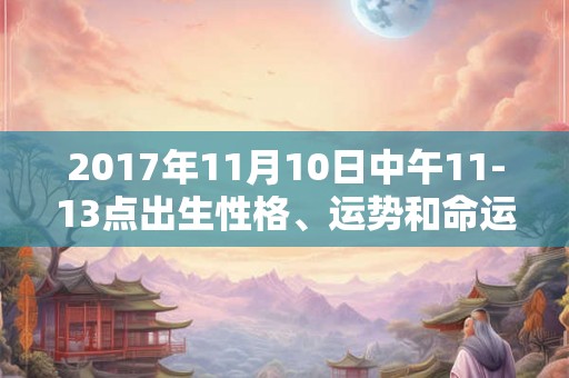 2017年11月10日中午11-13点出生性格、运势和命运 2017年11月10日中午11-13点出生性格、运势和命运