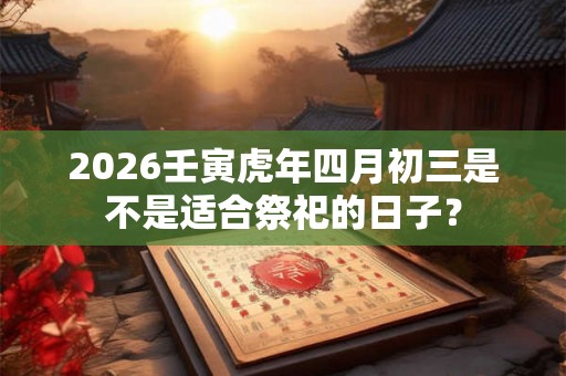 2026壬寅虎年四月初三是不是适合祭祀的日子？